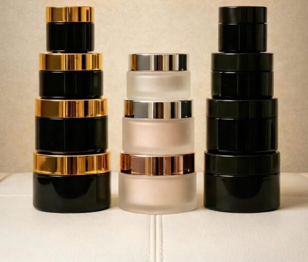Plastic & Frosted Glass Jars For Creams