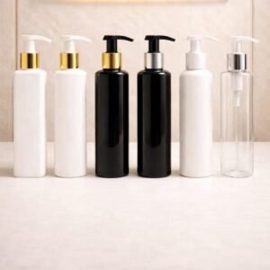 Shampoo Pump Bottle - Black, White, Transparent